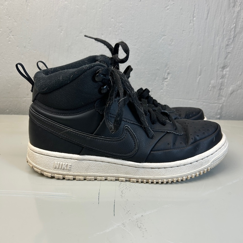 Nike Black and White Winterized  High-Top Sneakers
